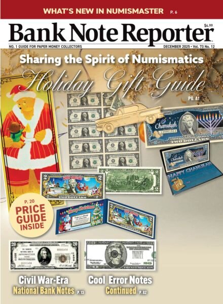 Bank Note Reporter – December 2025 Cover