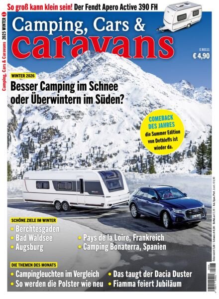 Camping Cars & Caravans – Winter 2025-2026 Cover