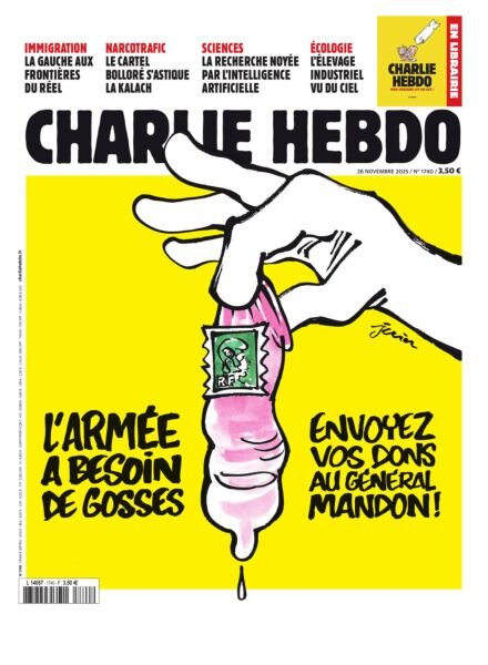 Charlie Hebdo – 26 Novembre 2025 Cover