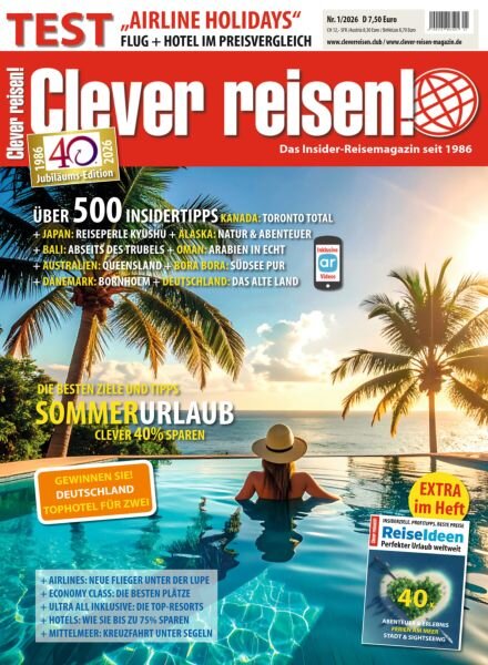 Clever reisen! – Januar 2026 Cover