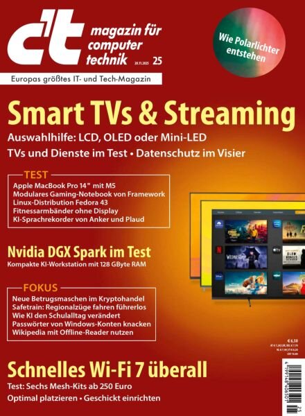 c’t Magazin – 28 November 2025 Cover