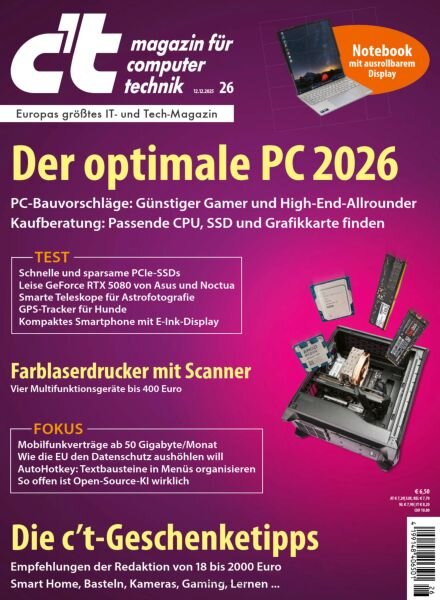c’t Magazin – Dezember 2025 Cover