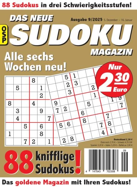 Das Neue Sudoku – Nr.9 2025 Cover