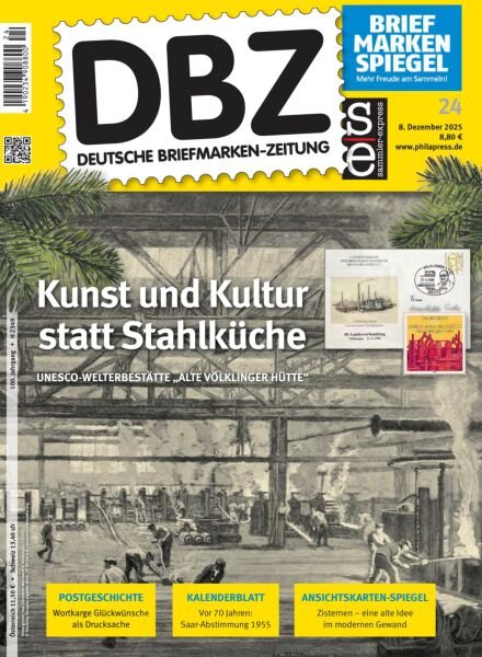 Deutsche Briefmarken-Zeitung – 8 Dezember 2025 Cover