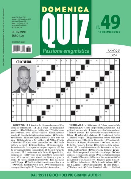 Domenica Quiz – 18 Dicembre 2025 Cover