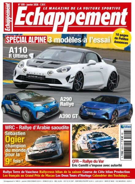 Echappement – Janvier 2026 Cover
