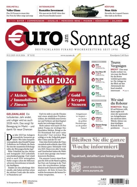 Euro am Sonntag – 19 Dezember 2025 Cover