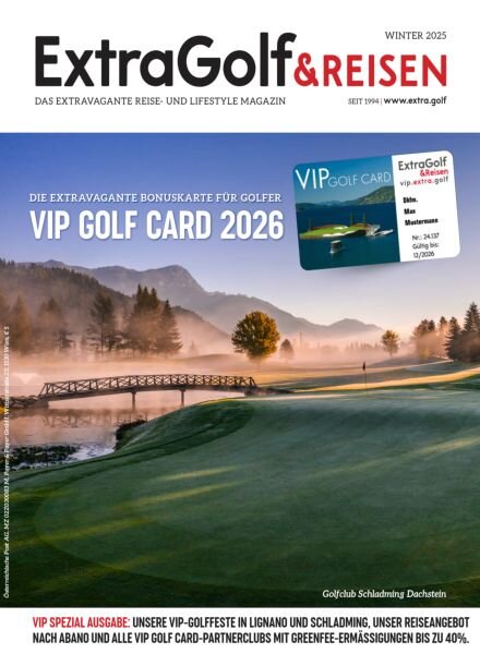 ExtraGolf & Reisen – Winter 2025 Cover