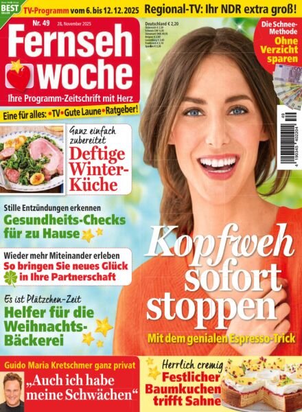 Fernsehwoche – 28 November 2025 Cover