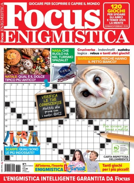 Focus Enigmistica – Gennaio-Febbraio 2026 Cover