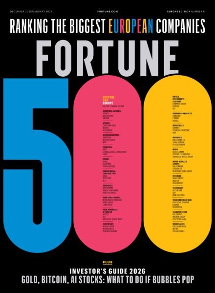 Fortune Europe Edition – December – January 2026 Cover