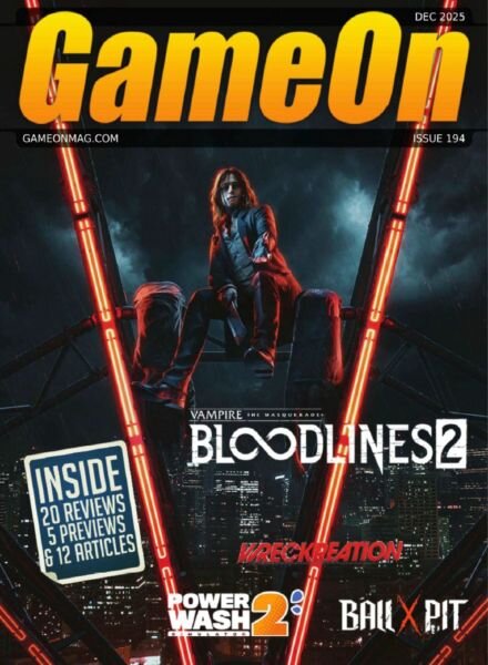 GameOn Magazine – Issue 194 December 2025 Cover