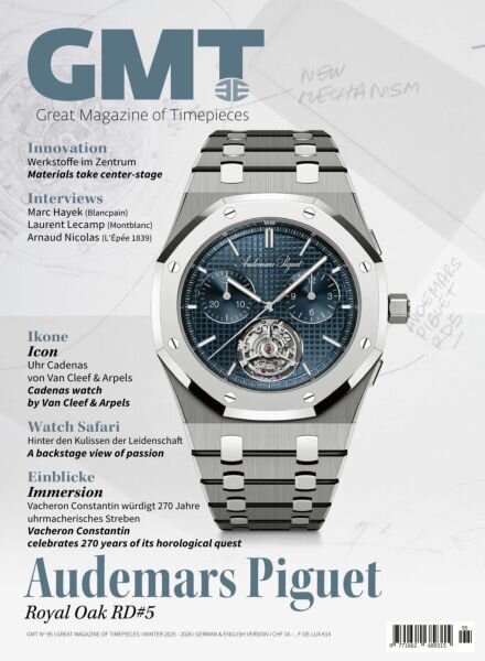 GMT Great Magazine of Timepieces German-English – Winter 2025-2026 Cover