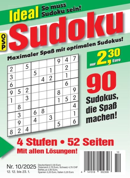 Ideal Sudoku – Nr 10 2025 Cover