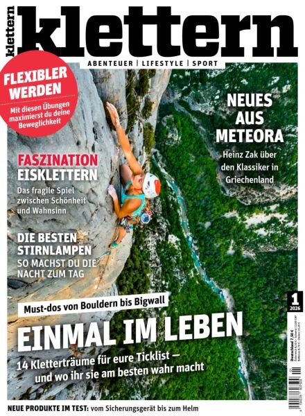 Klettern Magazin – Nr 1 2026 Cover