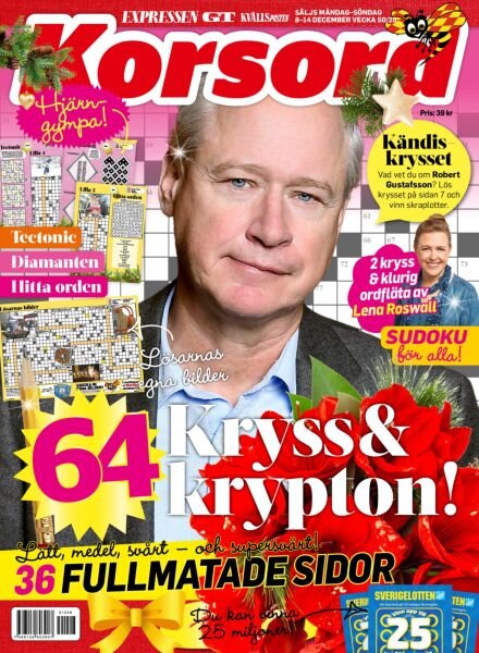 Korsord – 8 December 2025 Cover