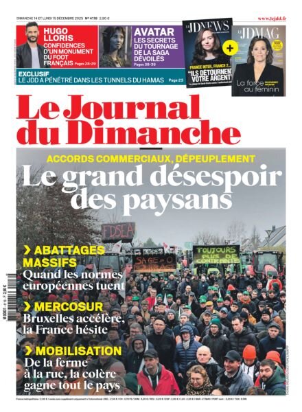 Le Journal du dimanche – 14 Decembre 2025 Cover