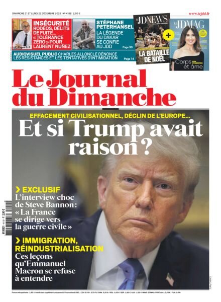Le Journal du dimanche – 21 Decembre 2025 Cover