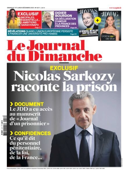 Le Journal du dimanche – 7 Decembre 2025 Cover