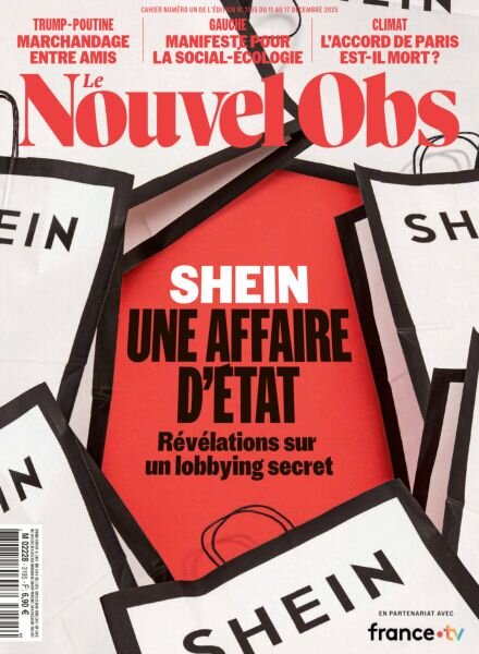 Le Nouvel Obs – 11 Decembre 2025 Cover