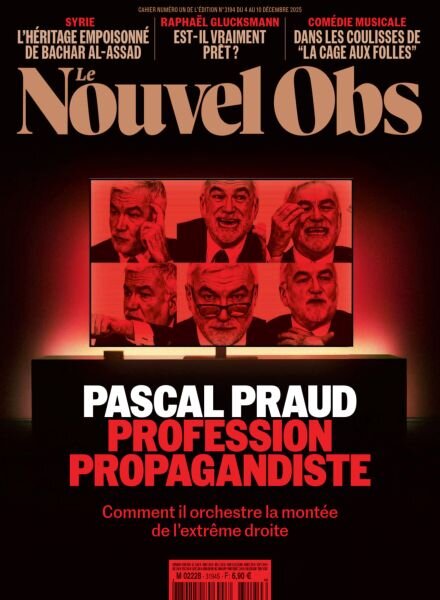 Le Nouvel Obs – 4 Decembre 2025 Cover