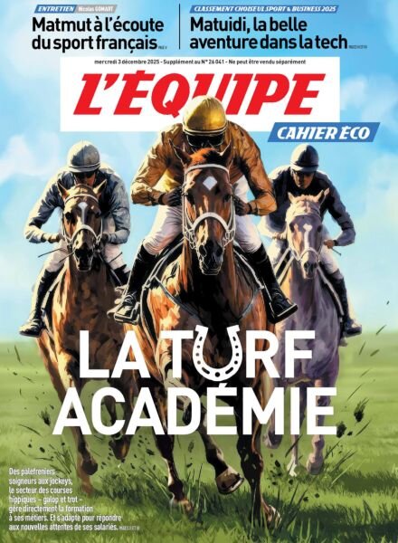 L’Equipe Cahier eco – 3 Decembre 2025 Cover