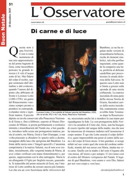 L’Osservatore – 20 Dicembre 2025 Cover