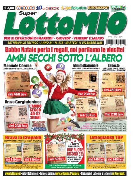 Lottomio del Giovedi – 16 Dicembre 2025 Cover