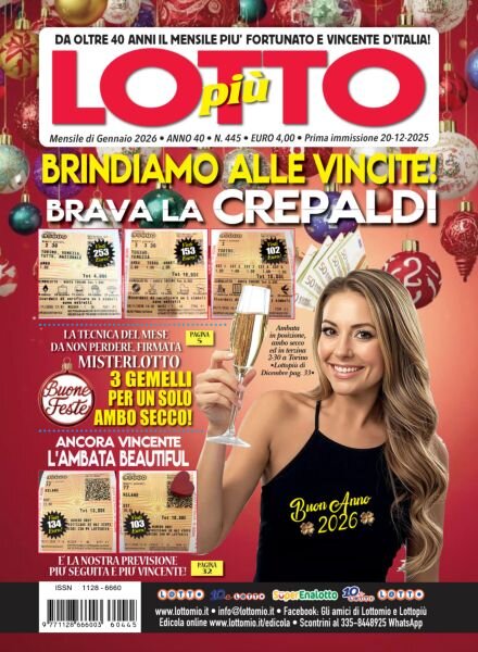 Lottopiu – Gennaio 2026 Cover