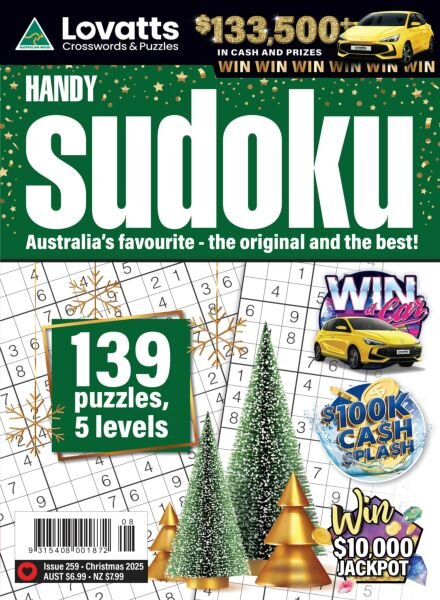 Lovatts Handy Sudoku – Issue 259 2025 Cover