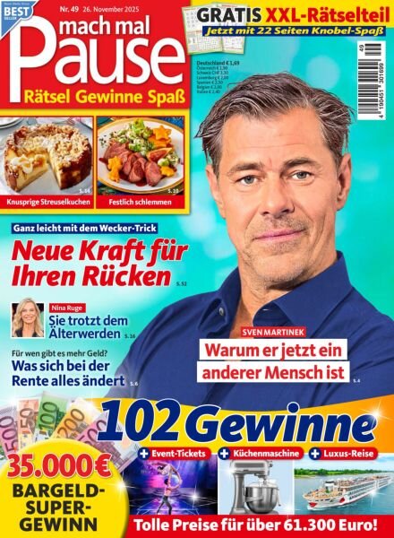 Mach mal Pause – 25 November 2025 Cover