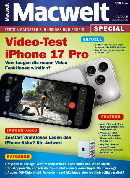 Macwelt Special – Januar 2026 Cover