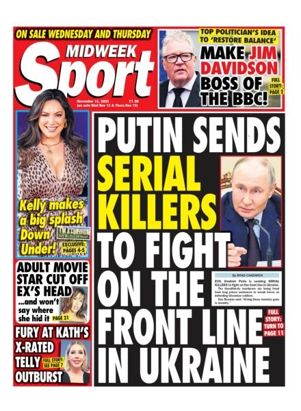 Midweek Sport – 12 November 2025 Cover