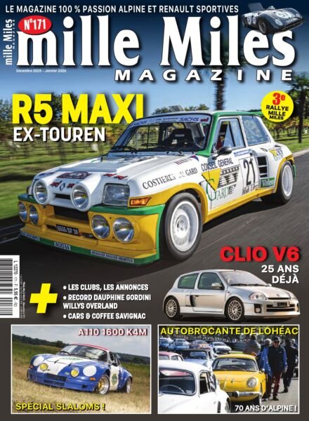 Mille Miles – Decembre 2025 – Janvier 2026 Cover