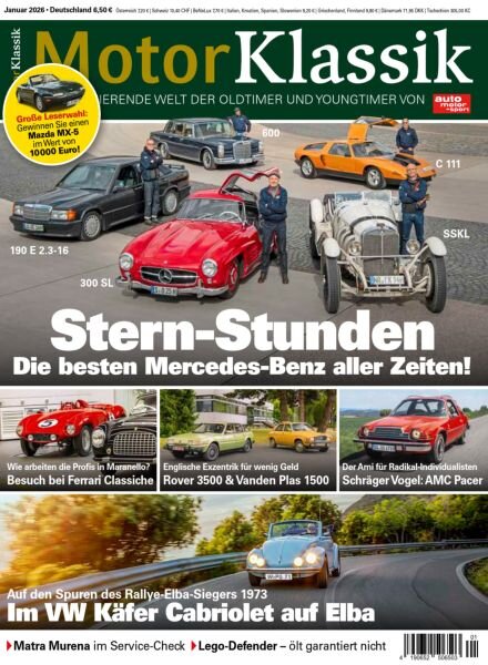 Motor Klassik – Januar 2026 Cover