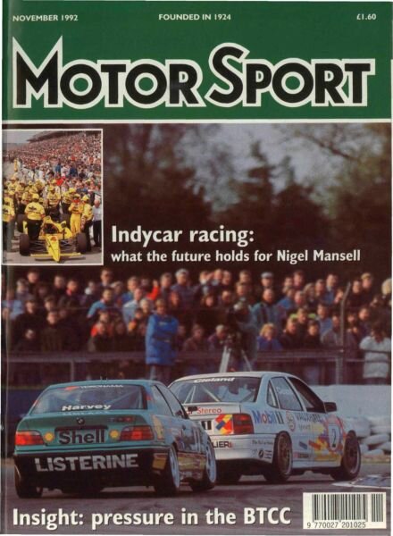 Motor Sport Magazine – November 1992 Cover