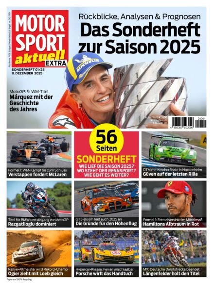 Motorsport aktuell – 10 Dezember 2025 Cover