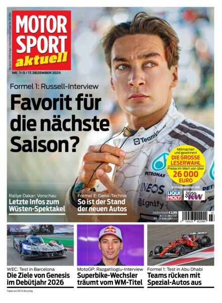 Motorsport aktuell – 16 Dezember 2025 Cover