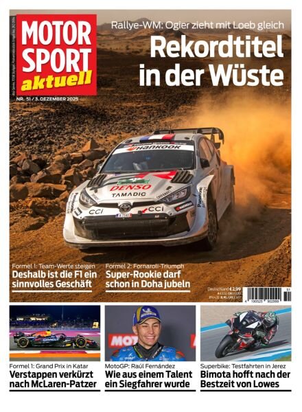 Motorsport aktuell – 2 Dezember 2025 Cover