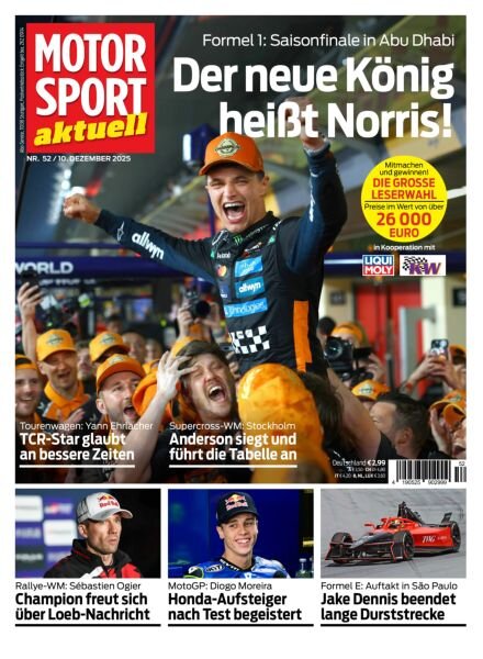 Motorsport aktuell – 9 Dezember 2025 Cover