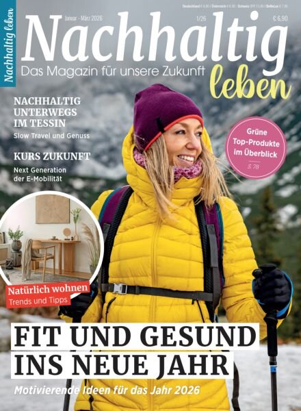 Nachhaltig leben – Januar-Marz 2026 Cover