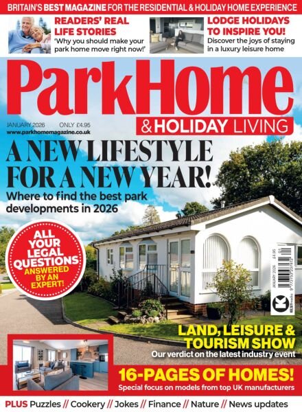 Park Home & Holiday Living – January 2026 Cover