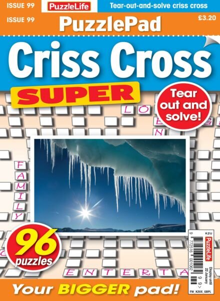 PuzzleLife PuzzlePad Criss Cross Super – December 2025 Cover