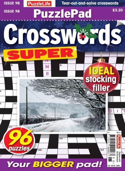 PuzzleLife PuzzlePad Crosswords Super – Issue 98 2025 Cover