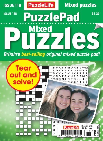 PuzzleLife PuzzlePad Puzzles – Issue 118 2025 Cover
