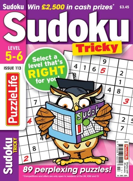 PuzzleLife Sudoku Tricky – Issue 113 2025 Cover