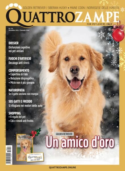 QuattroZampe – Dicembre 2025 – Gennaio 2026 Cover