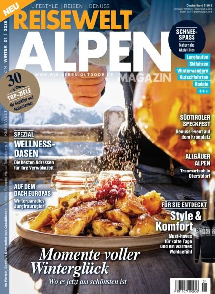 Reisewelt Alpen Magazin – Januar 2026 Cover