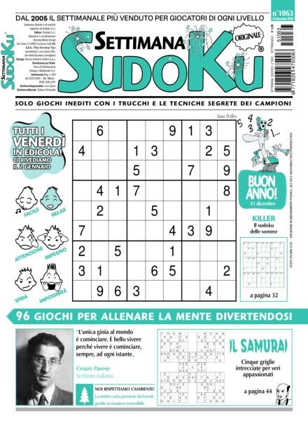 Settimana Sudoku – 26 Dicembre 2025 Cover