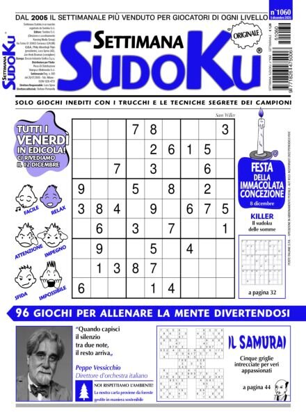 Settimana Sudoku – 5 Dicembre 2025 Cover